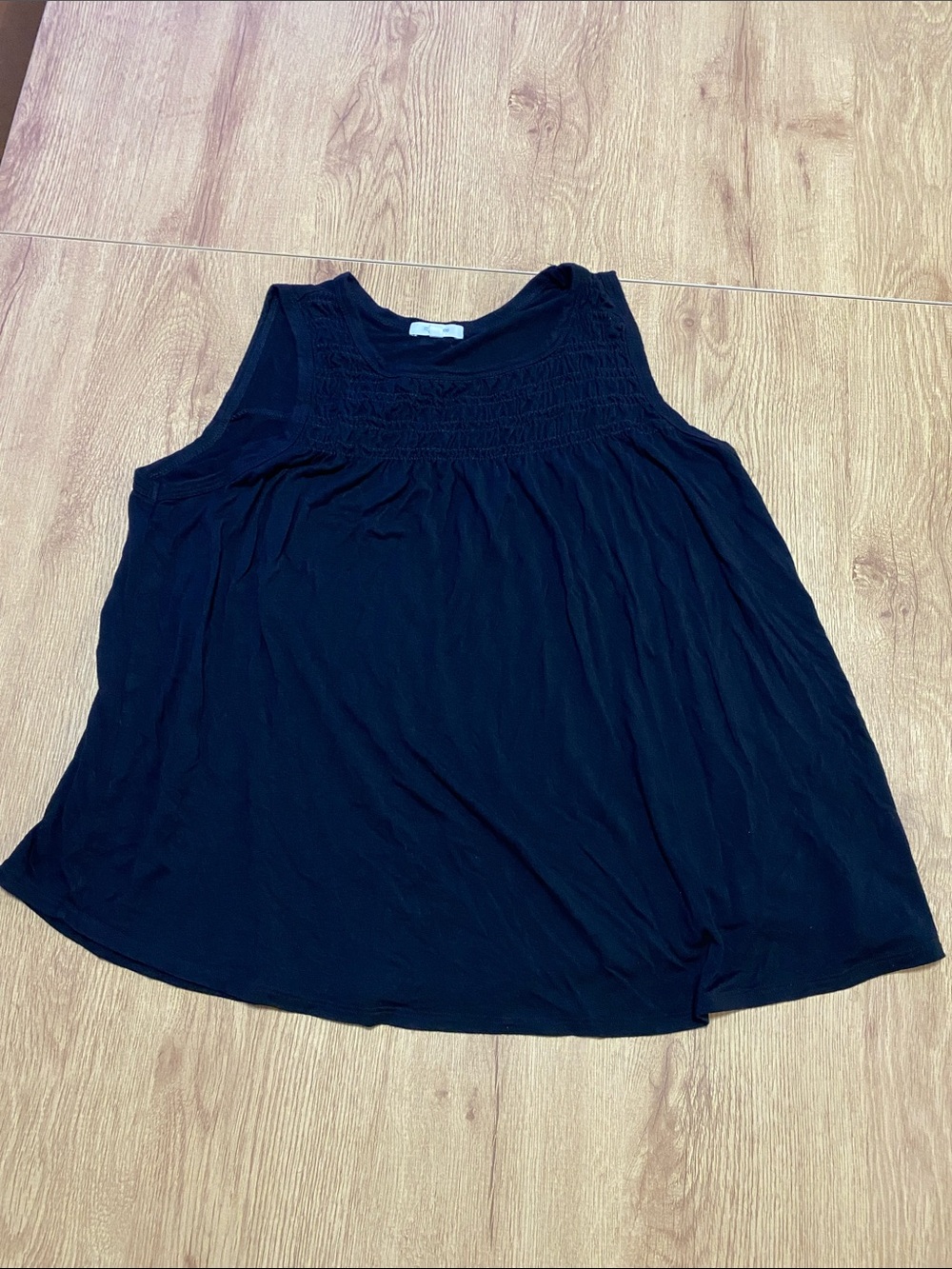 Maurices Black Smocked Yoke Tank
